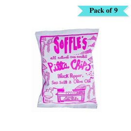 Soffles Black Pepper Pitta Chips - Pack of 9 (165g each)