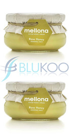 Mellona Unheated Unfiltered Cypriot Raw Honey - Pack of 2 (250g each)