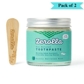 Zerolla Eco Natural Whitening Toothpaste Double Mint - Pack of 2 (60ml each)