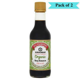 Kikkoman Organic Soy Sauce - Pack of 2 (250ml each)