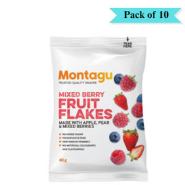 Montagu Mixed Berry Fruit Flakes - Pack of 10 (30g each)
