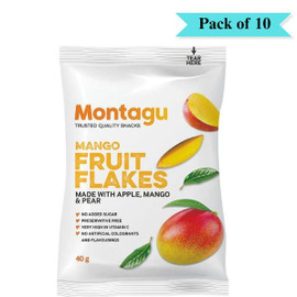 Montagu Mango Fruit Flakes - Pack of 10 (40g each)