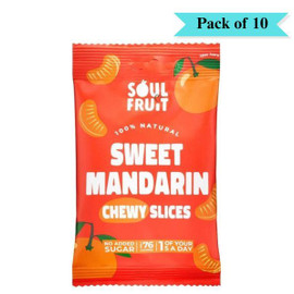Soul Fruit Soft Dried Sweet Mandarin - Pack of 10 (25g each)