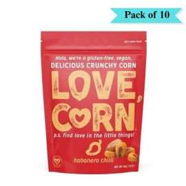 Love Corn Habanero Corn Snack - Pack of 10 (45g each)
