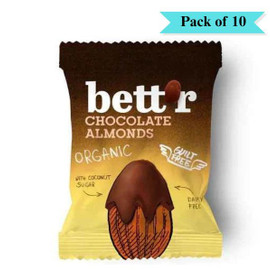 Bettr Choco Coated Almonds - Pack of 10 (40g each)
