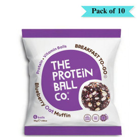 The Protein Ball Co Blueberry Oat Muffin Fibre Balls - Pack of 10 (45g each)
