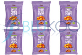 Trafo Organic Sweet Potato Crisps - Pack of 6 (80g each)
