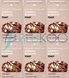 Kent and Fraser Gluten-Free Vegan Cranberry Almond Toast - Pack of 6 (110g each)