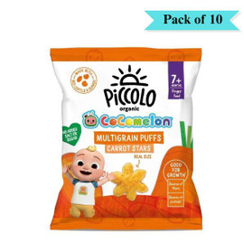 Piccolo Organic Multigrain Carrot Puffs - Pack of 10 (15g each)