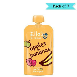 Ellas Kitchen Stage 1 Apples & Bananas - Pack of 7 (120g each)