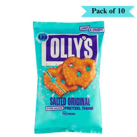 Ollys Original Salted Pretzel Thins - Pack of 10 (35g each)