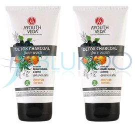 Ayouthveda Detox Charcoal Face Wash - Pack of 2 (150ml each)