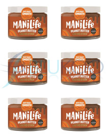 Manilife Deep Roast Smooth Peanut Butter - Pack of 6 (275g each)