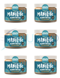 Manilife Original Roast Crunchy Peanut Butter - Pack of 6 (275g each)