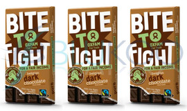 Oxfam Fair Trade Bite to Fight Dark Chocolate Bar - Pack of 3 (180g each)
