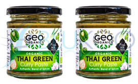 Geo Organics Organic Thai Green Curry Paste - Pack of 2 (180g each)