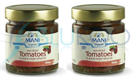 MANI Organic Sun-dried Tomatoes in Olive Oil - Pack of 2 (180g each)