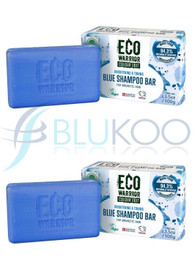 Little Soap Company Eco Warrior Blue Shampoo Bar - Pack of 2 (100g each)