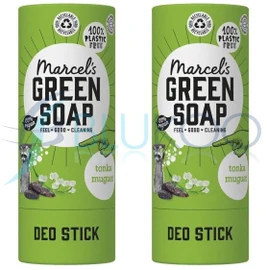 Marcels Green Soap Deo Stick Tonka Muguet - Pack of 2 (40g each)