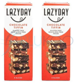 Lazy Days Belgian Chocolate Tiffin Vegan & Free From - Pack of 2 (150g each)