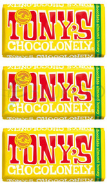 Tonys Chocolonely Almond Honey Nougat Chocolate Bar 32% - Pack of 3 (180g each)