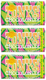 Tonys Chocolonely Milk Chocolate Pecan Caramel Crunch - Pack of 3 (180g each)