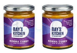 Bays Kitchen Korma Curry Stir-in Sauce Low FODMAP Vegan - Pack of 2 (260g each)