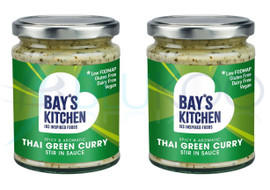 Bays Kitchen Thai Green Curry Stir-in Sauce Low FODMAP Vegan - Pack of 2 (260g each)