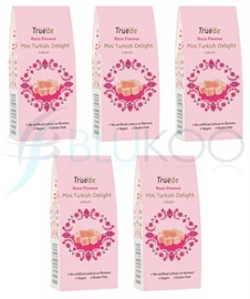 TrueDe Mini Rose Flavour Turkish Delight - Pack of 5 (150g each)