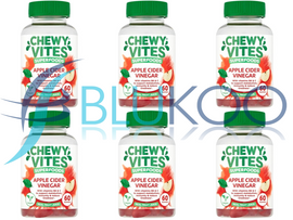 Chewy Vites Apple Cider Vinegar Gummies - (60 Gummies each)(Pack of 6)