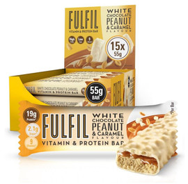 Fulfil Nutrition Vitamin & Protein Bar White Peanut & Caramel - Pack of 15 (55g each)