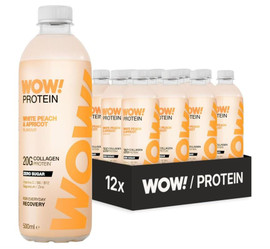 Wow Hydrate WOW! Protein White Peach & Apricot - Pack of 12 (500ml each)