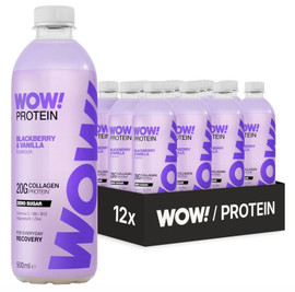 Wow Hydrate WOW! Protein Blackberry & Vanilla - Pack of 12 (500ml each)