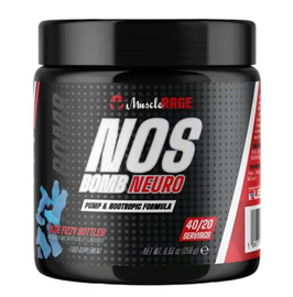 Muscle Rage NOS Bomb Neuro Blue Fizzy Bottles - 256g