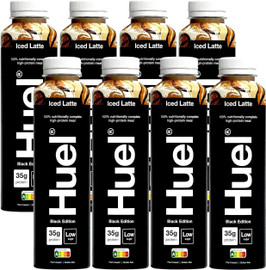 HUEL Ready-to-Drink Black Edition Iced Latte - Pack of 8 (500ml each)