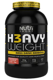NutriSport H3avyweight Mass Drive Anabolic Strawberry - 3kg