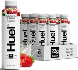 HUEL Ready-to-Drink Strawberries & Cream - Pack of 8 (500ml each)