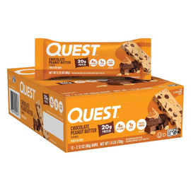 Quest Nutrition Protein Bar Dipped Chocolate Peanut Butter - Pack of 12 (60g each)