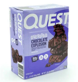 Quest Nutrition Overload Protein Bar Chocolate Explosion - Pack of 12 (60g each)