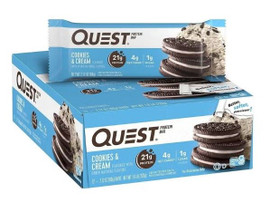 Quest Nutrition Bar Cookies & Cream - Pack of 12 (60g each)