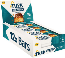Trek High Protein Low Sugar Choc Caramel - Pack of 12 (55g each)