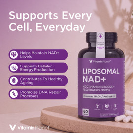 Vitamin Planet Liposomal NAD+ NR + Resveratrol - 60 Capsules