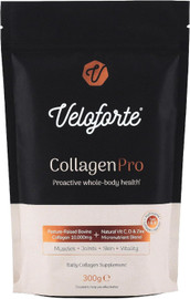 Veloforte CollagenPro Premium Bovine Collagen + Vitamins C D & Zinc - 300g Pouches
