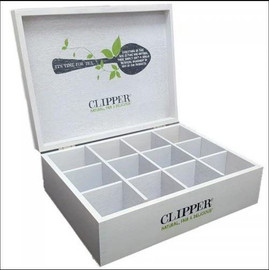 Clipper Wooden 12 Compartment Branded Chest (Tea-Coffee Not Included)