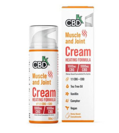 CBDfx Muscle and Joint Heating Cream 1000mg CBD - 50ml