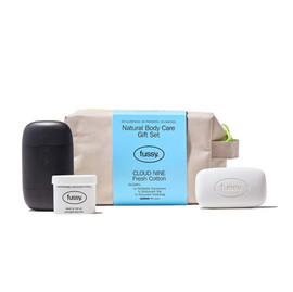 Fussy Cloud Nine Deodorant Body Bar & Washbag Gift Set - 140g