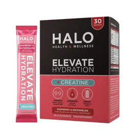 Halo Health and Beauty ELEVATE ELECTROLYTES + CREATINE Raspberry & Watermelon - 30 Sachets