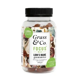 Grass and Co FOCUS MAX Lion's Mane Gummies Elderflower and Lemon - 60 Gummies