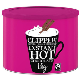 Clipper Fairtrade Seriously Velvety Instant Hot Chocolate - 1kg