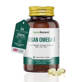 Super Botanic Vegan Omega-3 Triple Strength with EPA DHA and DPA from Algae